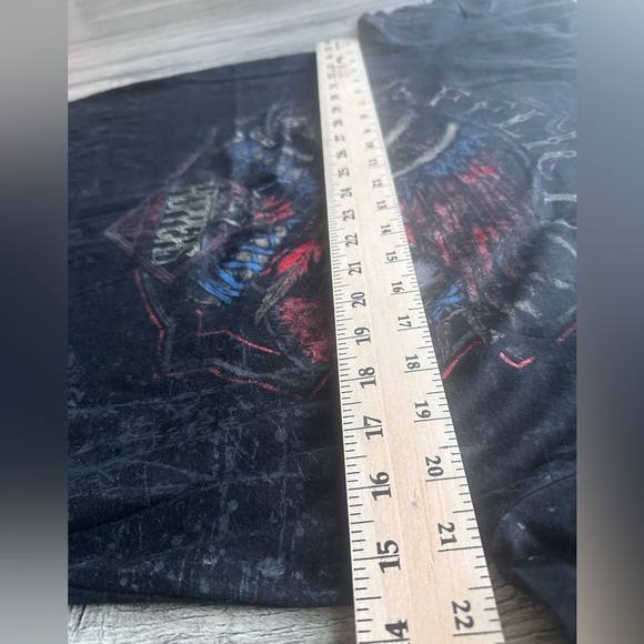 Affliction Black Men's T-Shirt Skull Choppers Size XL - Picture 7 of 8